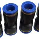 Fuel Line Connector for 3/8" OD 5/16" ID Pneumatic Nylon Tube Hose Union Quick-Connect, Fit for 10mm OD Nylon Tubing/Gas Line Pack of 4