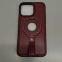 Leather Material with Metal Magnetic Folding Stand,Luxury Leather Invisible Stand Phone Case Cover for iPhone 12-15 (iPhone16 Pro Max,Coffee)