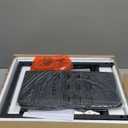 Bedside Tall Nightstands with Charging Station, LED Bedside Table for Bedroom - 3 PU Fabric Drawers, Hooks, Black