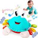 Baby Toys 12-18 Months, Musical Crawling Crab Baby Plush Toy, 50 Songs & Recording Feature, Dancing Bouncing Interactive Baby Sensory Toddler Toys 6-12 Months, Tummy Time Toys for 1 Year Old Gift