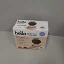 bella Snack-n-Store Mini Waffle Maker, EverGood Ceramic Nonstick Coating, Cord Wrap, Ready Indicator Light & Cool Touch Handles, Stackable Design & Customizable Plates, 350 Watt, Oatmilk