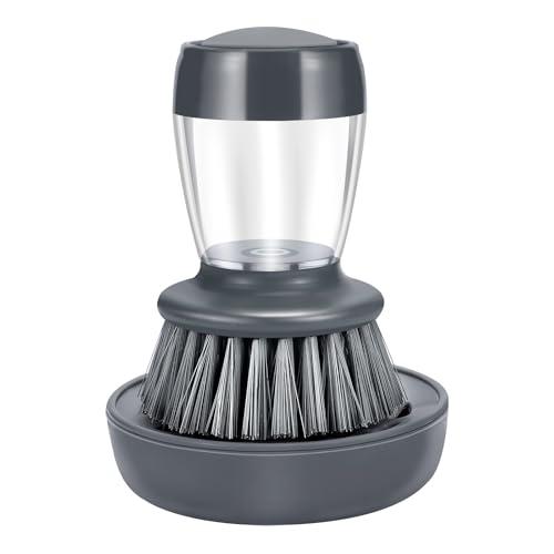 Soap Palm Brush Storage Set, 1 Piece Kitchen Brush with Bracket for Cleaning Pots, Pans and Sinks Scrub Brush Kitchen Scrub Brush