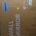 EVORALIS 24''×36''Black Scalloped Mirror, Irregular Wall Mirror, Decorative Aluminum Alloy Framed Vanity MirrorMirrors Unique Rectangle Mirrors for Bathroom, Entryway，Living Room，Cloakroom