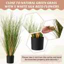 Jexine 2 Pcs 3 ft Tall Artificial Grass Plant Potted Artificial Greenery Floor Plants Faux Pampas Grass Tall in Pot for Housewarming Gift House Garden Bathroom Lobby Outdoor Decoration