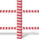 6.5 Feet Christmas Candy Cane Fence Cardboard Stand-up Cutout Life-Size Christmas & Western Party Decoration Cardboard Backdrop Photo Props for Xmas Theme Party Supply Cowboy Cowgirl Decor