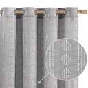 jinchan Boho Curtains for Living Room Farmhouse Grey Curtains 56x56 Inch Length for Bedroom Grommet Semi Sheer Drapes Geometric Striped Printed Mudcloth Light Filtering 2 Panels Set