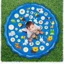 Splash pad for Kids, Arfbear 67" Kiddie Pool Splash Pads for Toddlers 3-16 Summer Outdoor Water Spray Play Mat Wading Pool Inflatable Baby Kids Water Toys