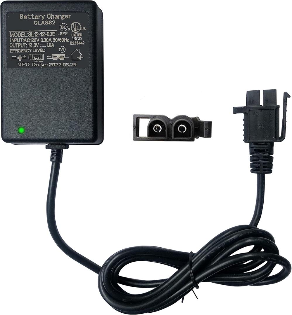 FLHFULIHUA12 Volt Charger for Kids Ride On Car Toys12v Battery Charger for Yamaha Raptor 700R Toyota FJ Cruiser Dumar MegaTredz Motion Trendz Power Supply Adapter for Children Electric Wheels Cars