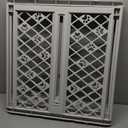 MYPET North States Paws Portable Pet Gate: 26-40" Wide. Pressure Mount. No Tools Needed. Made in USA. Dog Gate 23" Tall, Expandable, Durable Dog Gates for Doorways, Light Gray