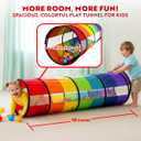 Extra-Large Play Tunnel for Toddlers 1-3 Years Pop-Up Baby Crawl Tube, Sensory Activity, Indoor & Outdoor Kids Toy, Collapsible for Easy Storage