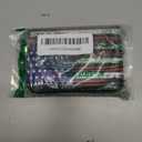 Blusabaca Women's RFID-Blocking American Flag Wallet, Leather, 12 Card Slots, 2 Coins, Zipper Closure, Waterproof