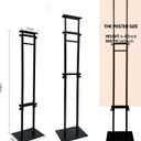 Heavy Duty Adjustable Pedestal Sign Stand, Double Sided Display Stand Adjustable to 80 inches for Poster Board & Foam Board, Column Sign Holder for Business Lobby, Wedding, Event, Black