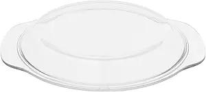 Hemoton Glass Microwave Splatter Cover 10.23X9.05X1.25In Microwave Safe Plate Lid Heat Resistant Glass Dome Food Splash Guard for Kitchen Cooking