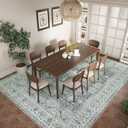 9x12 Area Rugs for Living Room, Foldable Soft Rugs for Under Table & Bedroom, Anti-Slip with Low Pile for Dining Room Easy to Store