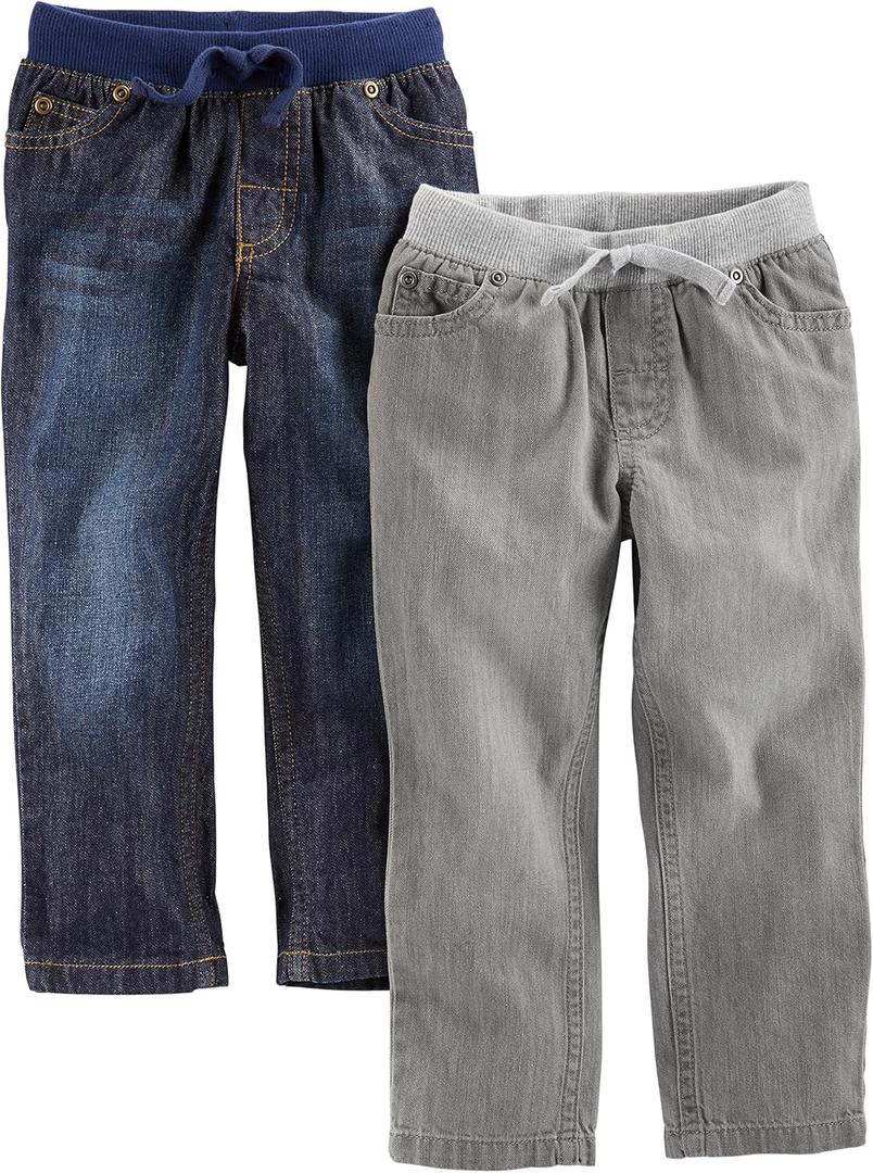 Simple Joys by Carter's Baby Boys' 2-Pack Pull on Denim Pant (5T) 100