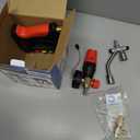 DUSICHIN Short Wand Pressure Washer Gun Foam Cannon 1/4" Quick Connector Pressure Washer Accessory,Car Wash Foam Gun Dual Ended Shift Connector 5 Pressure Washer Nozzles M22-14, M22-15 Brass Fittings