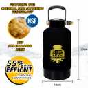 RV Water Softener System with Heavy Metal Filter & Protective Cover | 16,000 Grain Capacity | Removes Odors, Extends Resin Life 15% | Universal Fit for Motorhome, Camper, Travel Trailer
