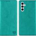 ZZXX for Samsung Galaxy A35 Wallet Case Strong Magnetic 6.6 inch,Lake Blue