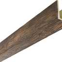 Ekena Millwork 7 1/2"W x 7 1/2"H x 192"L 3-Sided (U-Beam) MENA HeritageTimber Faux Wood Ceiling Beam, Kona Brown