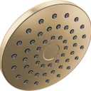 Delta PivotPro Brushed Gold Rain Showerhead, Single Setting 7 Inch Round Shower Head, Showerheads, 1.75 GPM Flow Rate, Champagne Bronze 75104CZ