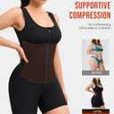Junlan Sauna Suit Women - Full Body Sleeveless Sauna Jumpsuit with Zipper Waist Trainer