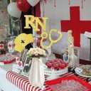 Glitter Nurse Graduation Centerpiece Sticks 12pcs Medical Nursing Graduation Party Centerpiece for Table Congrats RN Table Decorations for Congrats Grad Nurse Party Supplies