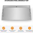 Stanbroil 28 Inch Flat Top Griddle, Stainless Steel Griddle Replacement Top for Blackstone 28" 2-Burner Gas Grill Cooking Station, Rear Grease Management System