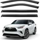 Window Visors Rain Guards for 2020-2026 Toyota Highlander, Out-Channel Window Vent Wind Deflectors Visors Shades for 20 21 22 23 24 25 Highlander