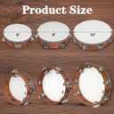 Wooden Hand Held Percussion Tambourine with Storage Bag - 6+8+10 Inches, Ideal for Church, Wedding, Party, Dance, Photo Shoot