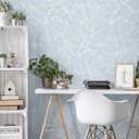 Heroad Boho Peel and Stick Wallpaper Blue Floral Contact Paper Modern Removable Self-Adhesive Wallpaper for Bedroom Living Room Cabinets Decoration Thicken Vinyl Roll Renter Friendly 17.3" x 197"