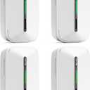 Jemay Plug in Carbon Monoxide Detector, Portable CO Detector with Battery Backup, 10-Year CO Alarm with Test Mode/Temporary Muting Facility, LCD Numerical Display, 4 Packs