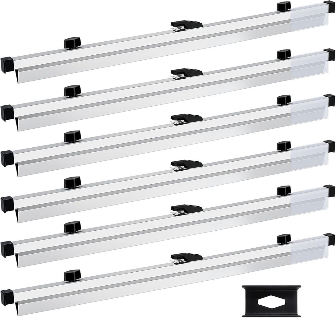 6 Pack 24" Blueprint File Hanging Clamps Blueprint File Clips with Label Holder Binding Strips Document Storage Tool for Drawing Arts Maps Poster Architectural Construction Plan Organization