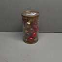 25PCS Christmas Tree Balls 2.36 Inch Shatterproof Clear Glitter Plastic Decorative Xmas Baubles Set Hanging Ornaments for Wedding(Rojo)