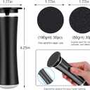 Electric Foot File Callus Remover Professional Foot File Pedicure Tools Adjustable Speed 60pcs Replacement Sandpaper disc Easy to Remove Cutin Dead Skin calluses(Black 60pcs) (60 Count (Pack of 1))