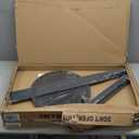 Parking Sign Post 49" Heavy Duty Cast Iron Parking Signs Stand, Movable Sign Stand for Hanging Signs, Black (20lbs, 2Packs)