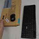 Wireless Keyboard and Mouse Combo, MARVO 2.4G Ergonomic Wireless Computer Keyboard with Phone Tablet Holder, Silent Mouse with 6 Button, Compatible with MacBook, Windows (Black)