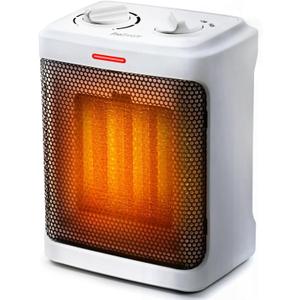 Pro Breeze 1500W Portable Electric Ceramic Heater for Indoor Use, Adjustable Thermostat, Small Space Heater for Home, Bedroom, Office, Garage  White
