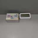 Peakeep Night Light Digital Alarm Clock Battery Operated with Indoor Temperature, Desk Small Clock (White)