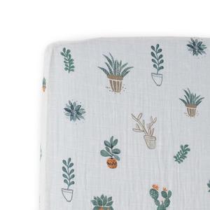 Little Unicorn Cotton Muslin Fitted Sheet - Prickle Pots yobio