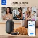 PAPIFEED Automatic Cat Feeder with App Control, 2.4G WiFi Auto Cat Food Dispenser, 3L Cat Feeder Automatic with Dual Power Supply, Easy-Clean Design for Cats & Small Dogs (Black)
