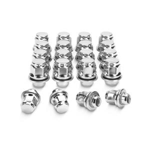 12x1.5 Lug Nuts Set for Toyota Camry Corolla, 12x1.5mm Chrome Closed End Mag Seat Wheel Lug Nut with Washer 13/ 16" (21mm) Hex for Lexus CT200h GS300, 20PCS OEM Style One-Piece Compatible Factory Wheels