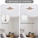 VILUXY Flush Mount Ceiling Light, Satin Nickel Star Light Fixtures Ceiling with Pull Chain On/Off Switch for Hallway, Entryway, Study Room, Bedroom