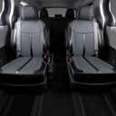 Sienna Seat Covers for 2021-2026 Toyota Sienna 7-Seat XLE XSE Woodland Limited Platinum [Ottoman Not Covered], Waterproof Faux Leather Full Set Airbag Compatible (Black+Grey)
