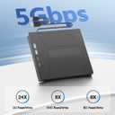 7-in-1 External Blu Ray Drive,USB 3.0&Type-C External Bluray/DVD Burner & SD/TF Card Reader,Support 100G Disc R/W for PC External Bluray Drive Compatible with Windows Mac Linux Laptop Desktop