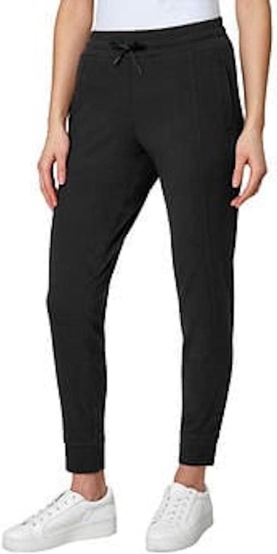 Mondetta Women's Cozy Warm Fleece Jogger Pant with Pockets (Smll, Black)
