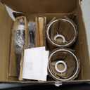 24.8 Inch Black Battery Operated Wall Sconces Set of 2, Rechargeable Wireless Wall Lights with Remote & White Fabric Shade, Indoor Not Hardwired Dimmable Wall Lamps for Bedroom, 2 Bulbs Included