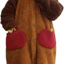 ZITEZHGO Cute Wearable Blanket Hoodie for Adult Women Men Kawaii Animal Fun Blanket Carpet Warm Cozy Hoodie Blanket Pajamas (Red Panda,XL)