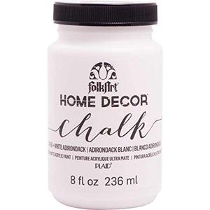 FolkArt Home Decor Chalk Furniture & Craft Acrylic Paint in Assorted Colors (8 Ounce), 34150 White Adirondack