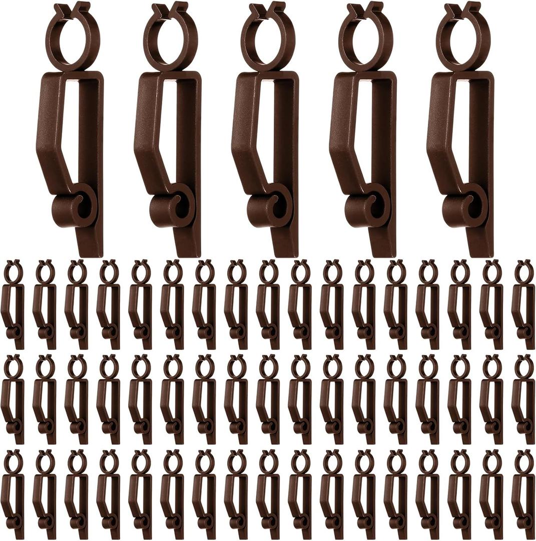 Wenqik Large C7 C9 Christmas Light Clip Outdoor Holiday Light Clips for Gutters and Shingles Outdoor Hang Gutter Hooks Weatherproof for Christmas Decoration String Lights(Coffee,40 Pcs)