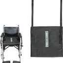 One Way Tubular Slide Seat Cushion with Handles - Non-Slip Fall Prevention Pad for Elderly/Disabled Use on Any Wheelchair, Chair, or Bed, 17"x17" (Black, One Size with Handles)